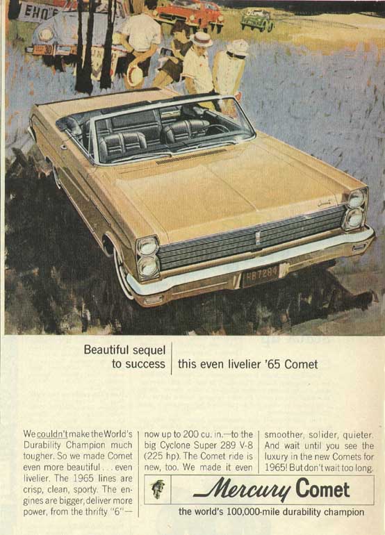1965 Mercury Auto Advertising